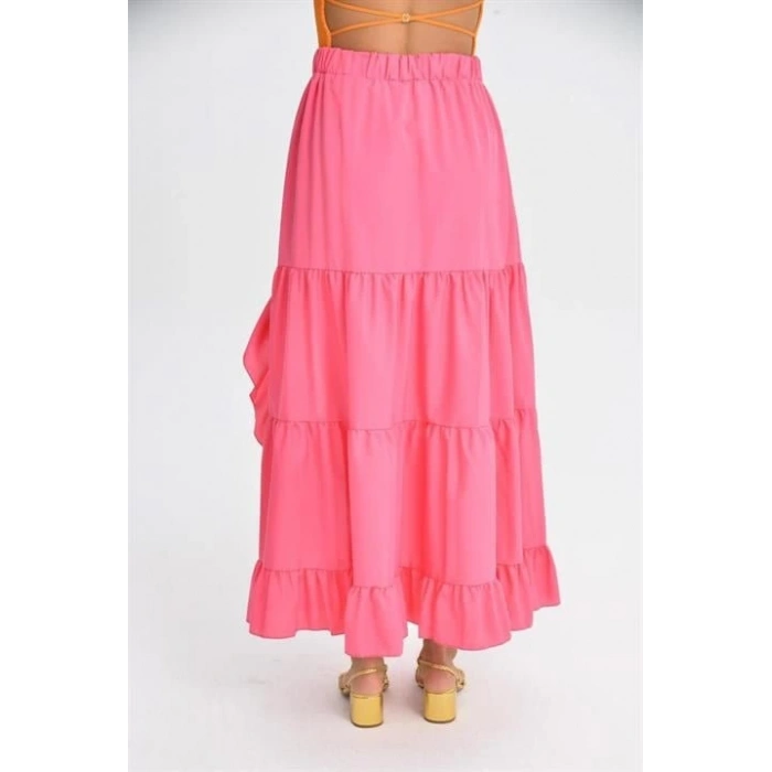 Audrey Fıfrlı Yırtmaç Detay Etek 4037