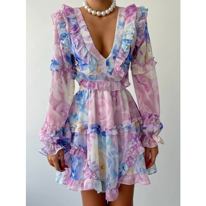 Avellino Sırt Dekolteli Elbise