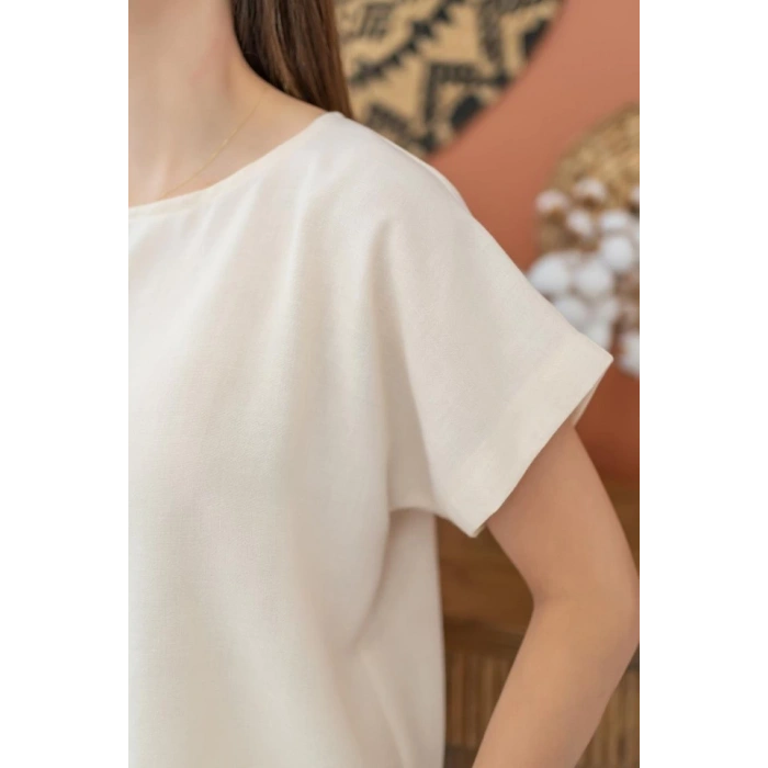 Bej T-Shirt Ve Pantolon Takım