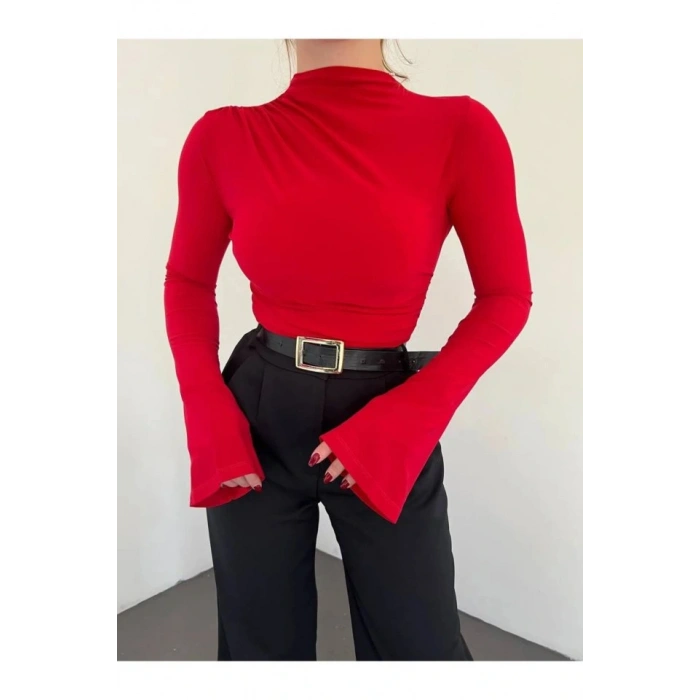 Büzgülü İspanyol Kol Bluz