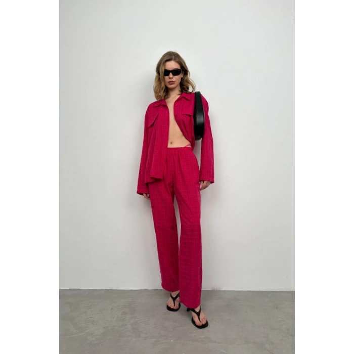 Cepli Gömlek Pantolon İkili Takım