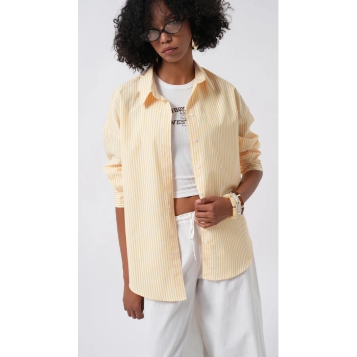 Çizgili Basic Gömlek