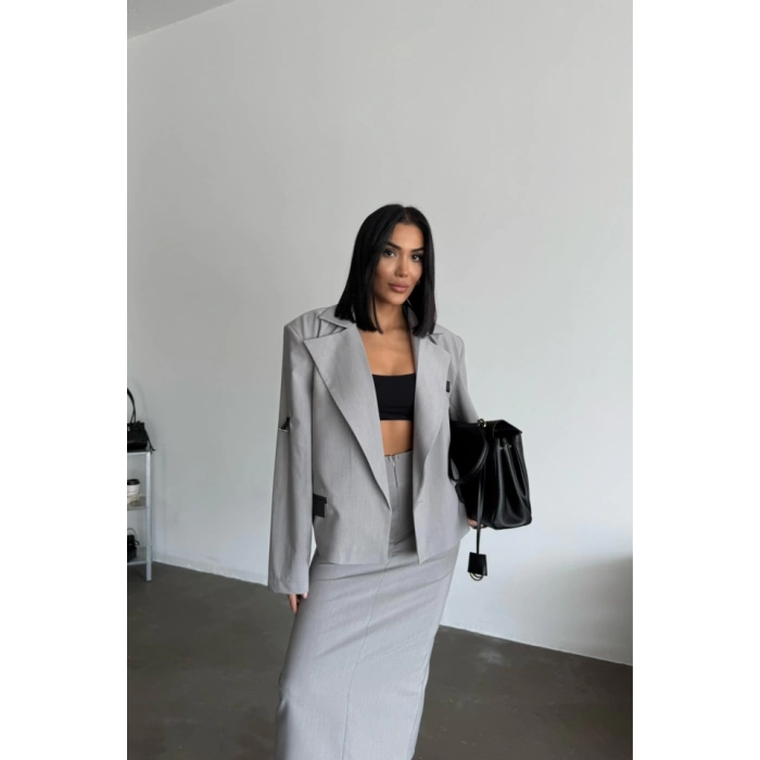 CROP CEKET - ETEK TAKIM - Gri