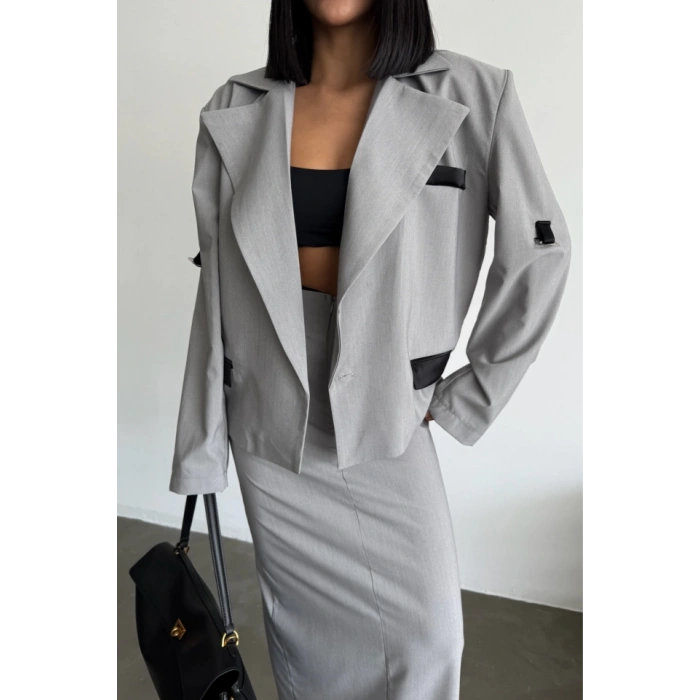 CROP CEKET - ETEK TAKIM - Gri