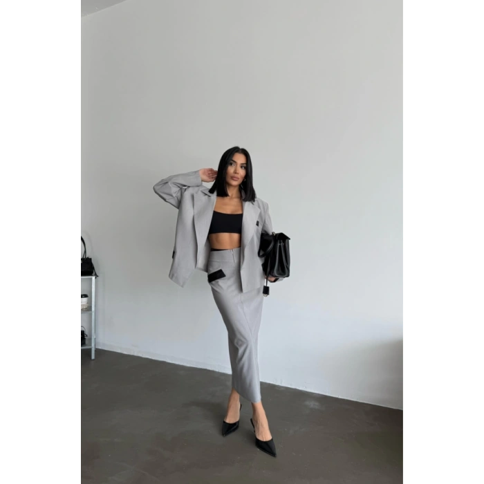 CROP CEKET - ETEK TAKIM - Gri