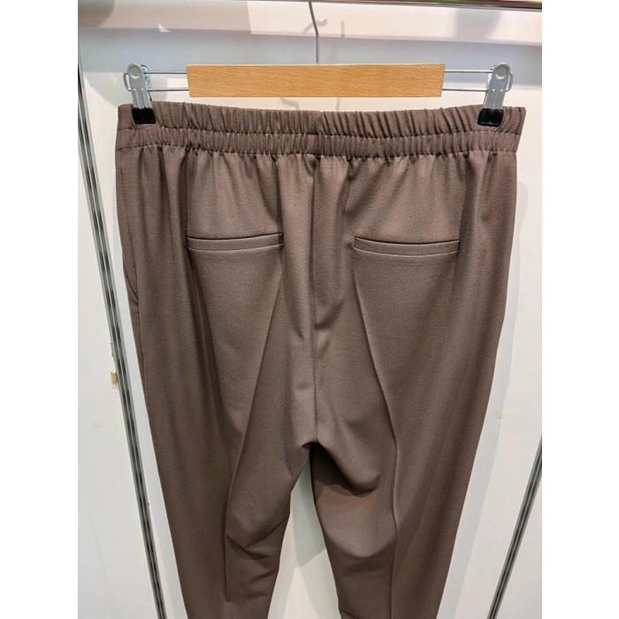 Dekorati̇f Düğmeli̇ Arka Bel Lasti̇kli̇ Pantolon