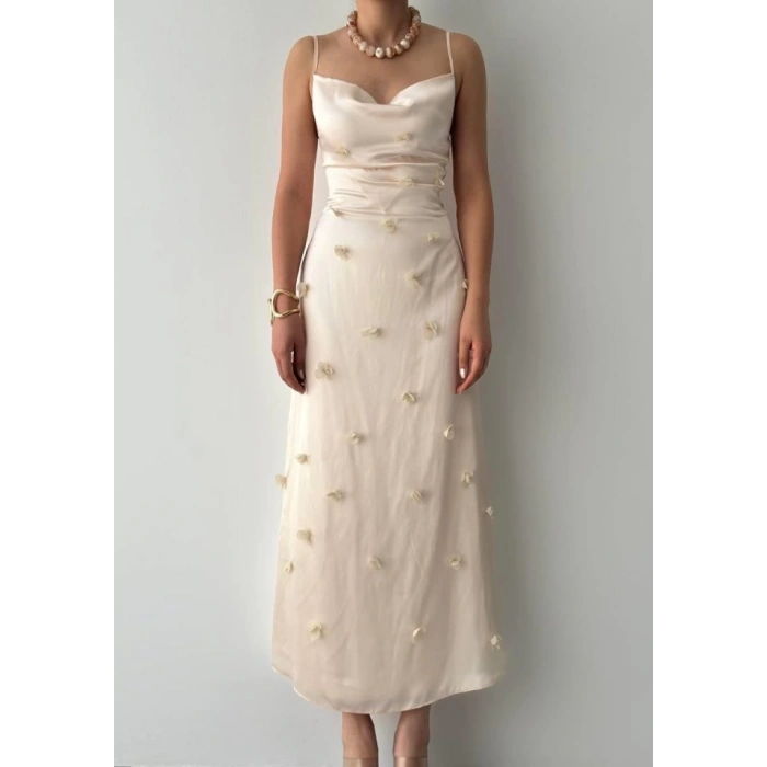 Dora Çiçek Detaylı Elbise