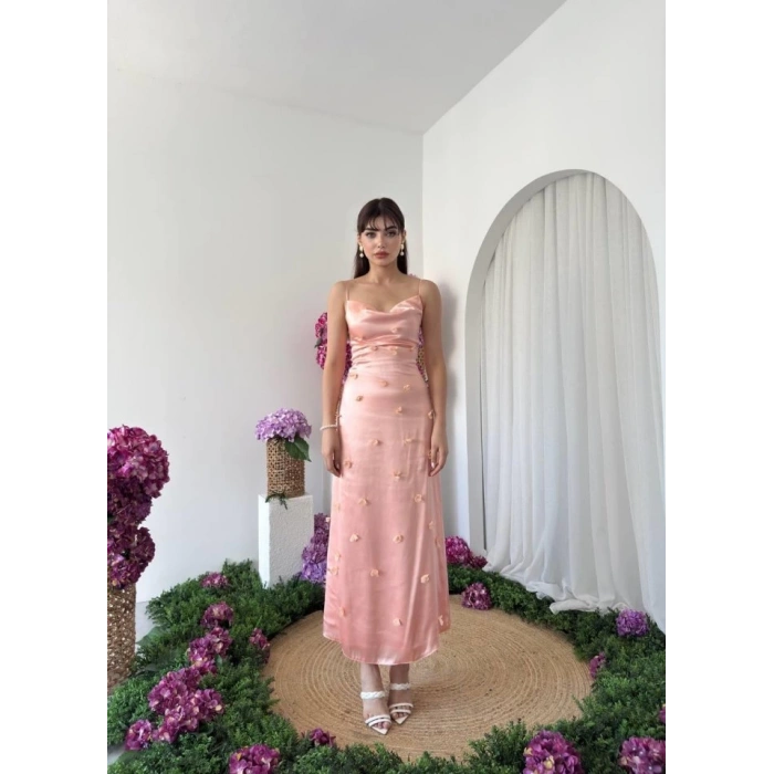 Dora Çiçek Detaylı Elbise