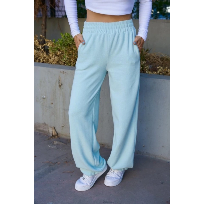 Düz Lastikli Eşofman - Mint Yeşili