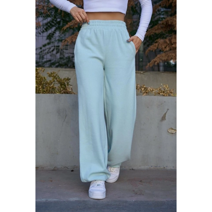 Düz Lastikli Eşofman - Mint Yeşili