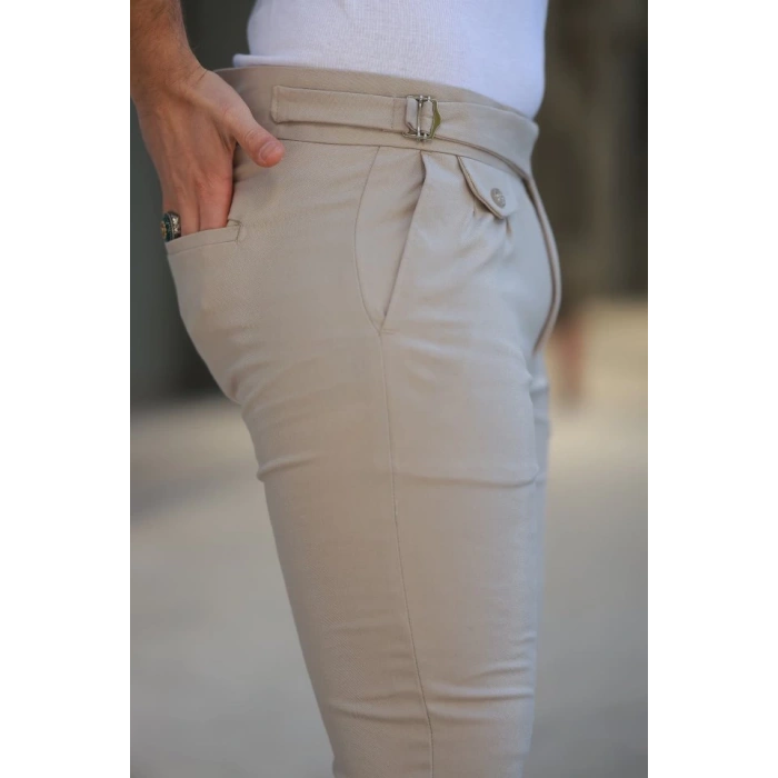 Erkek Bel Toka Detaylı Pileli Pantolon