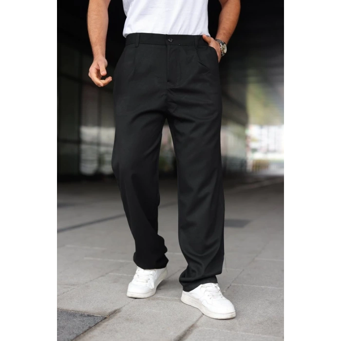 Erkek Beli Lastikli Baggy Pantolon