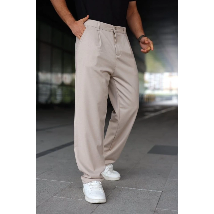 Erkek Beli Lastikli Baggy Pantolon