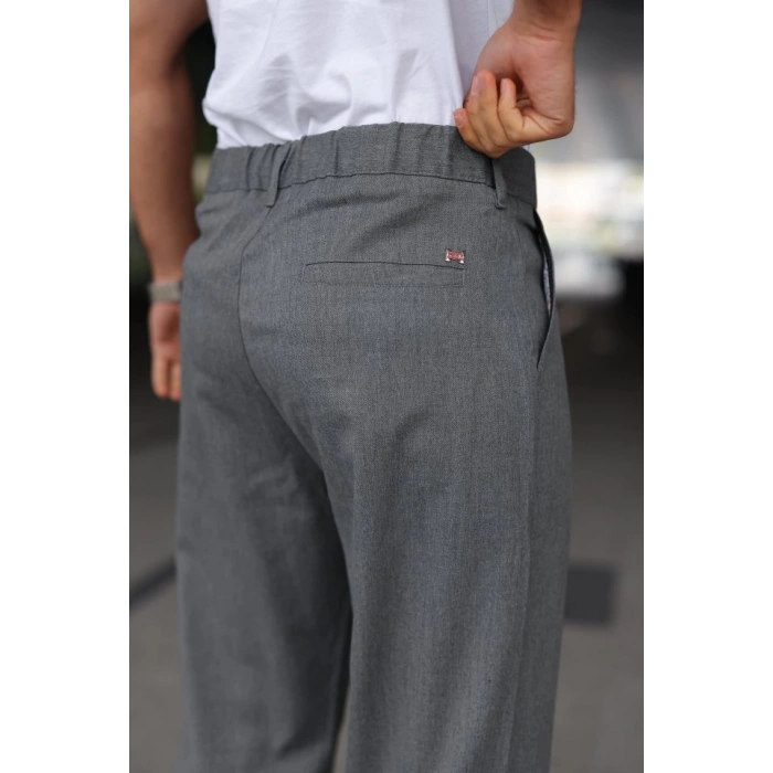 Erkek Beli Lastikli Baggy Pantolon