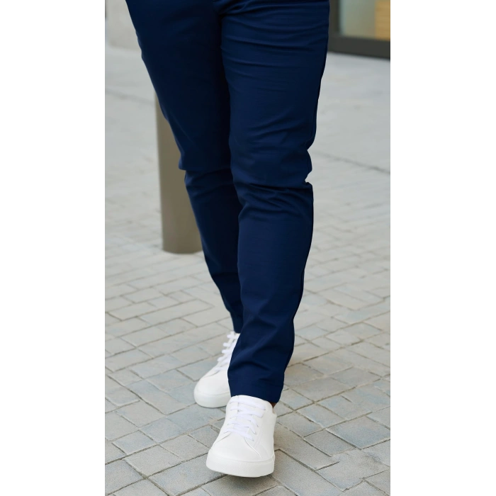 Erkek Cepli Slimfit Atlas Pantolon