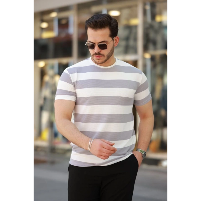 Erkek çift Renk Pamuklu örme Kumaş Kısa Kollu T-shirt