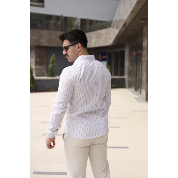 Erkek çizgi Desenli Gömlek