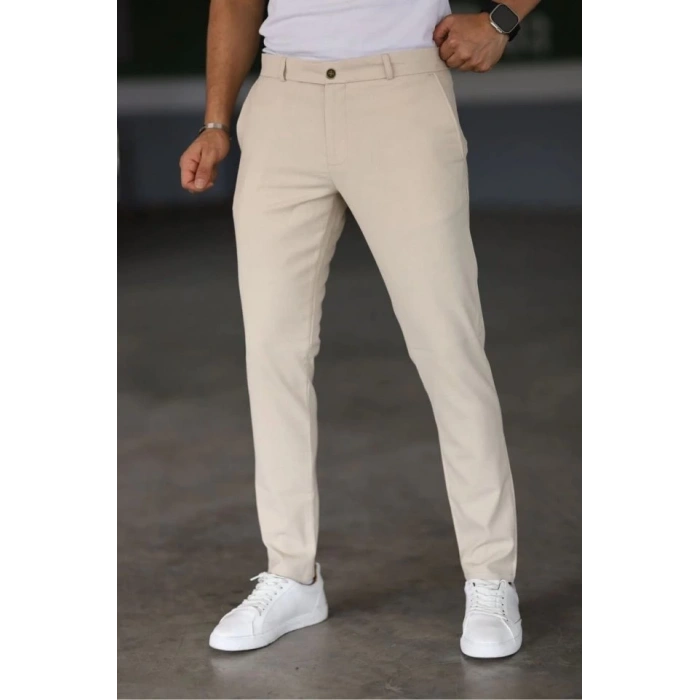 Erkek Düz Kesim Bilek Boy Kumaş Pantolon