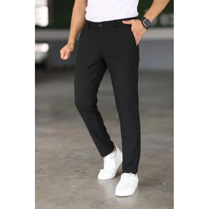 Erkek Düz Kesim Bilek Boy Kumaş Pantolon