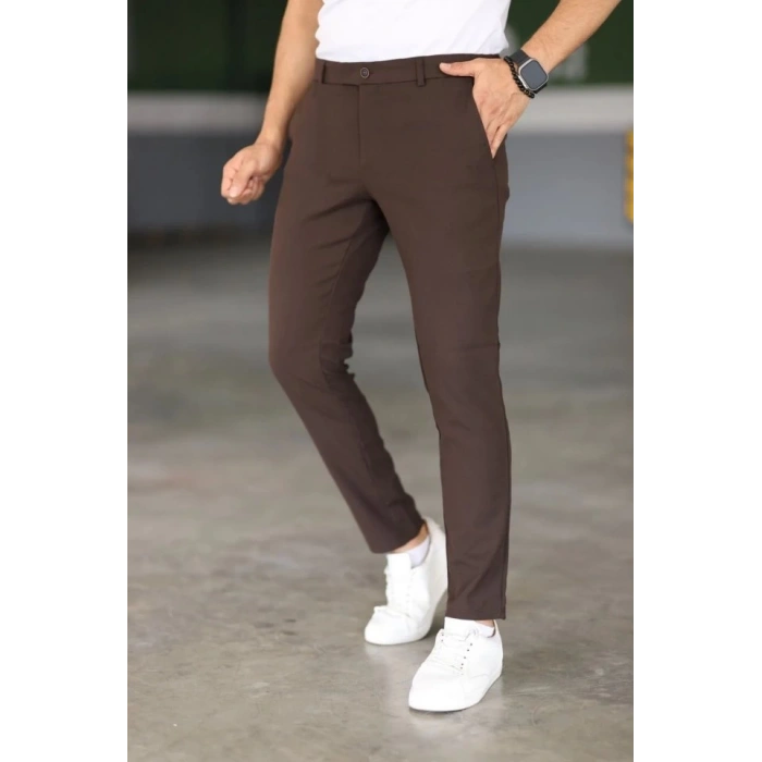 Erkek Düz Kesim Bilek Boy Kumaş Pantolon