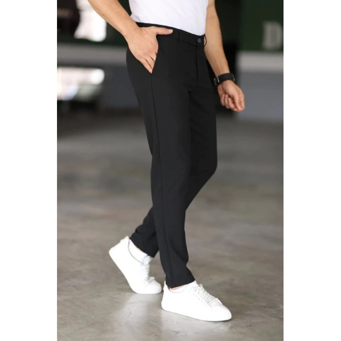 Erkek Düz Kesim Bilek Boy Kumaş Pantolon