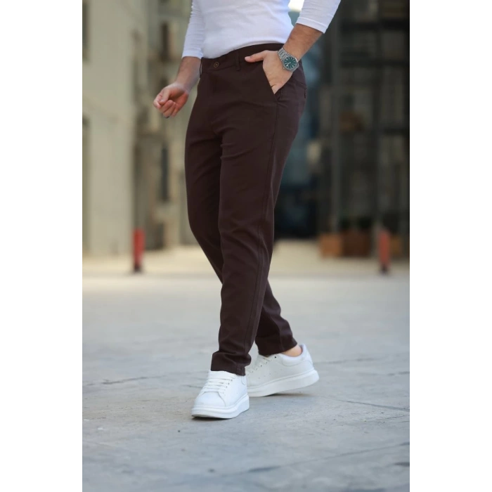 Erkek Düz Kesim Bilek Boy Kumaş Pantolon