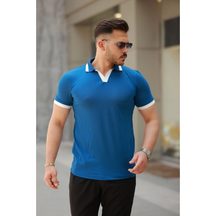 Erkek Hemşire Yaka Kısa Kollu Tişört