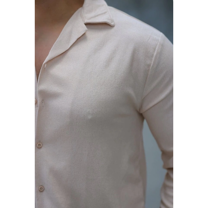 Erkek Kadife Dokulu Uzun Kollu Gömlek