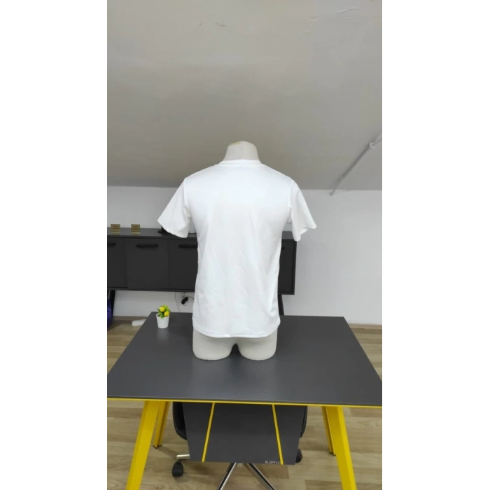 Erkek Kısa Kollu Bisiklet Yaka Burgu Tişört