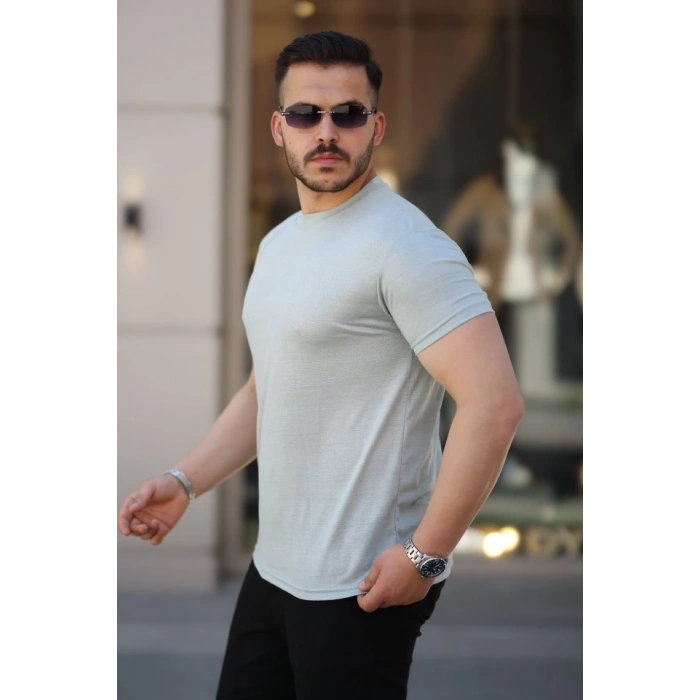 Erkek Mini Jakarlı Kısa Kollu T-shirt