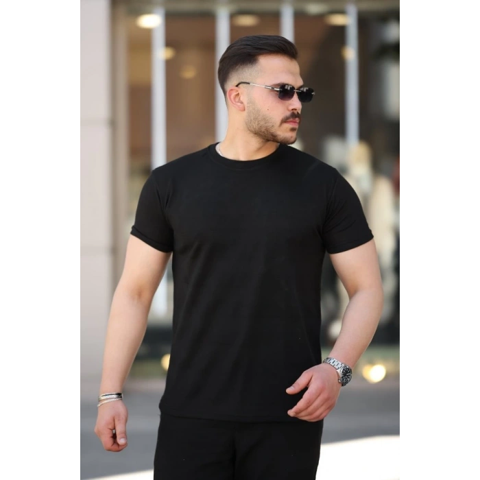 Erkek Mini Jakarlı Kısa Kollu T-shirt