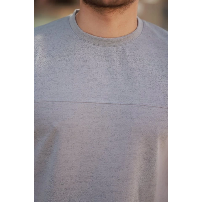 Erkek Oversize Bisiklet Yaka Kısa Kollu T-shirt