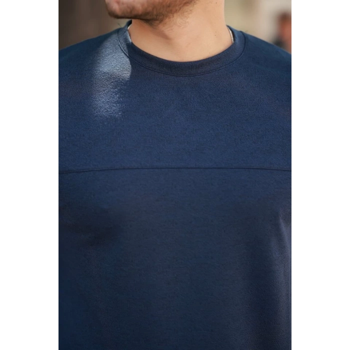 Erkek Oversize Bisiklet Yaka Kısa Kollu T-shirt