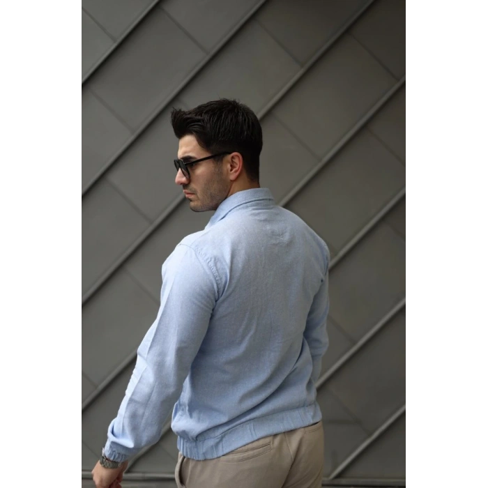 Erkek Pamuklu Keten Kumaş Ceket