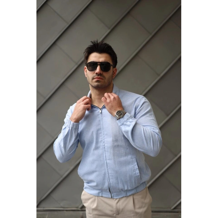 Erkek Pamuklu Keten Kumaş Ceket