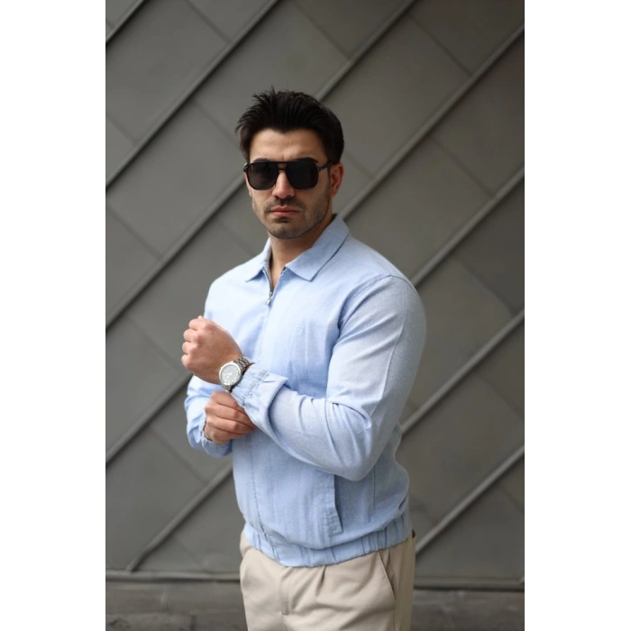 Erkek Pamuklu Keten Kumaş Ceket