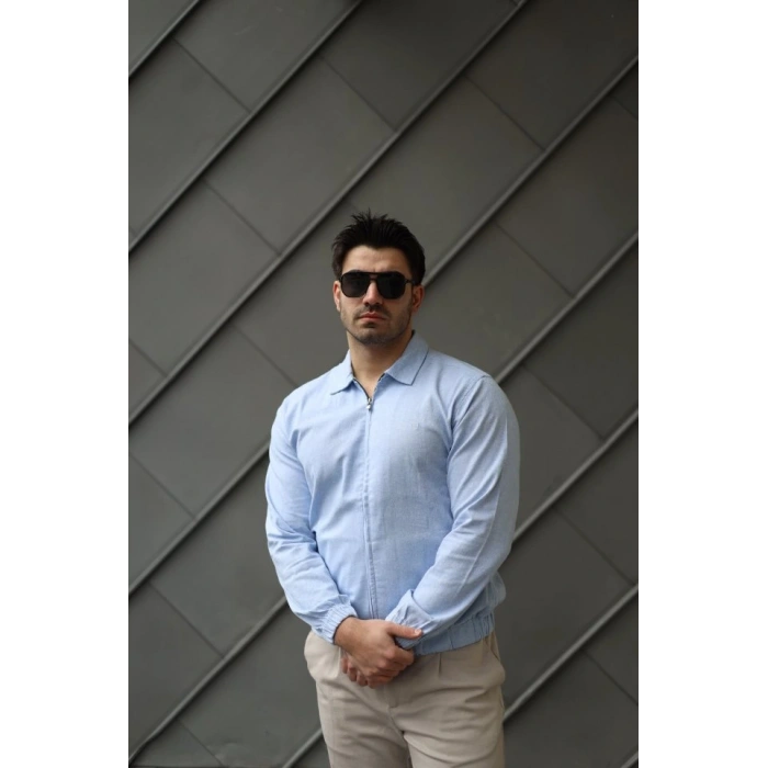 Erkek Pamuklu Keten Kumaş Ceket