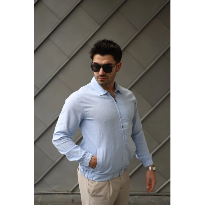 Erkek Pamuklu Keten Kumaş Ceket