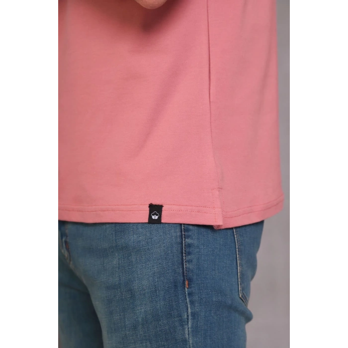 Erkek Slim Fit Pamuklu Yumuşak Doku Nefes Alan Kumaş Yakalı Tişört