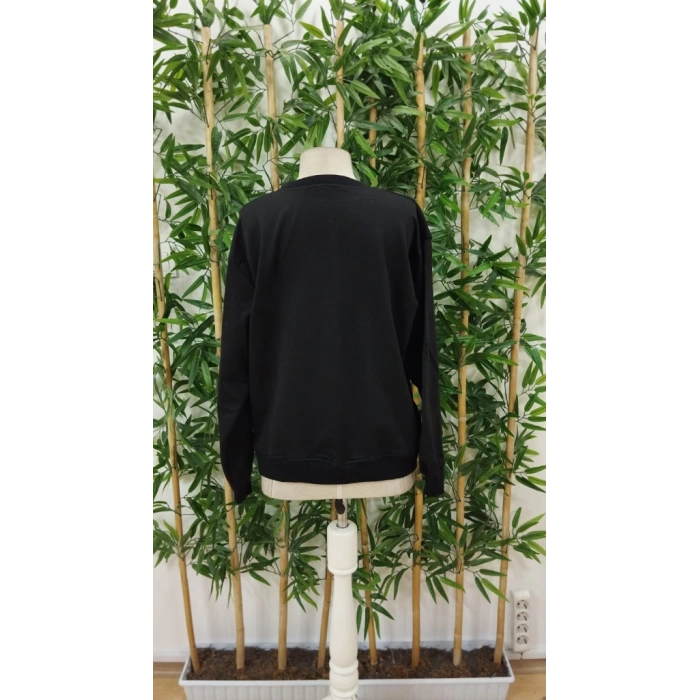 Erkek Uzun Kollu Bisiklet Yaka London Logo Baskılı Iki Iplik Sweat