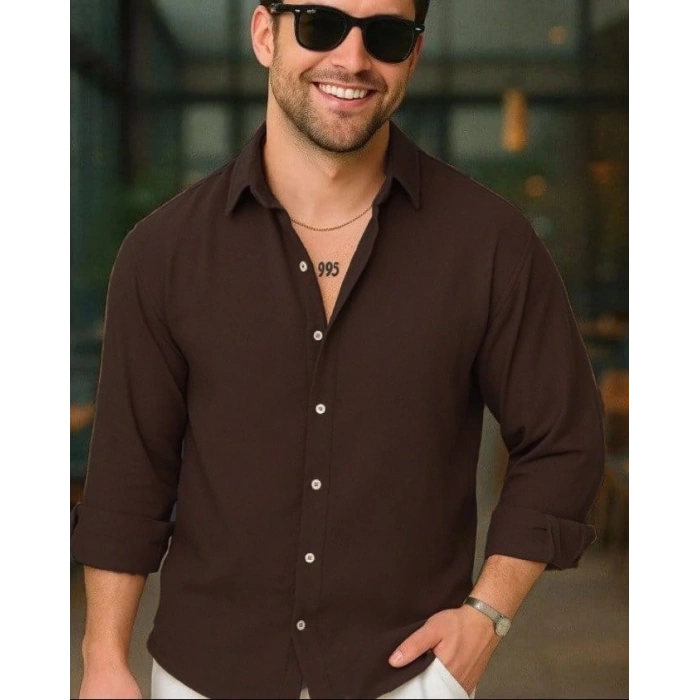 Erkek Uzun Kollu Regular Sofya Keten Gömlek