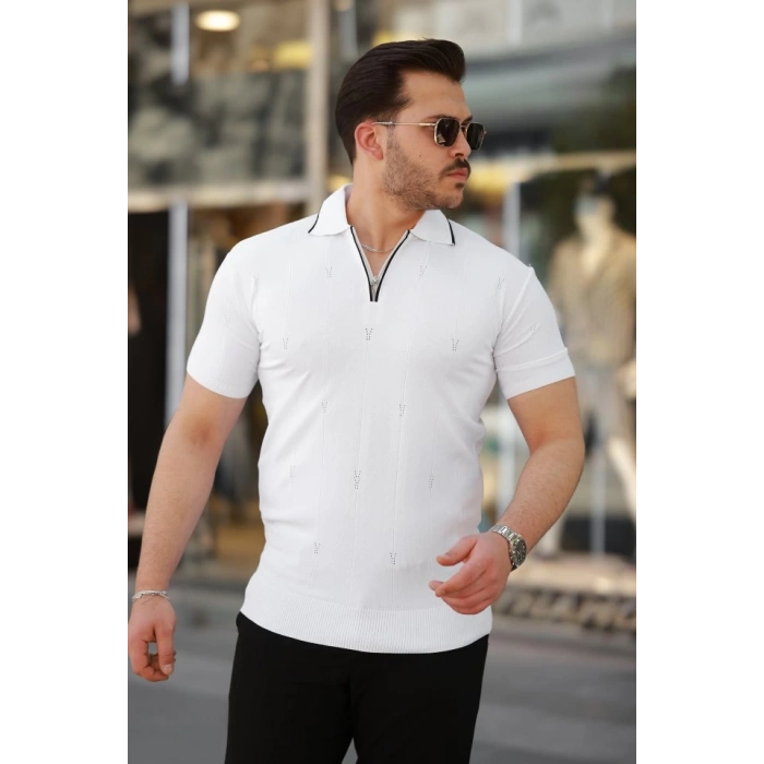 Erkek Yakalı Kısa Kollu T-shirt