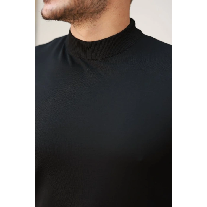 Erkek Yarım Balıkçı Yaka Kısa Kollu Tişört