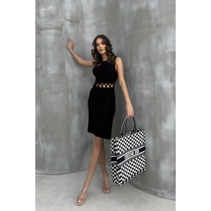 Estelya Cut Out Mini Elbise 2571-01