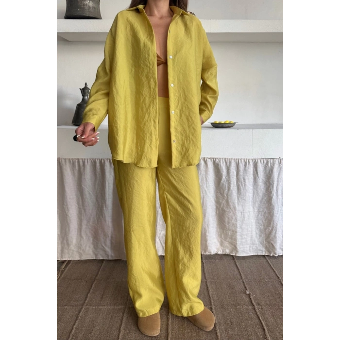 GÖMLEK-PANTOLON TAKIM CUPRA KUMAŞ - Yağ Yeşili