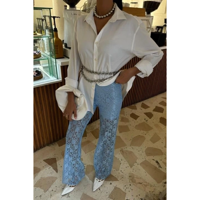 İçi Astarlı Dantel Pantolon 0081