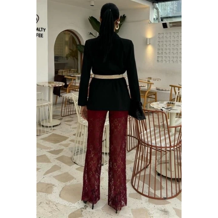 İçi Astarlı Dantel Pantolon 0081