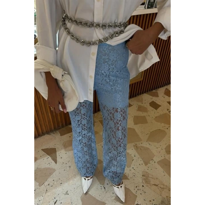 İçi Astarlı Dantel Pantolon 0081