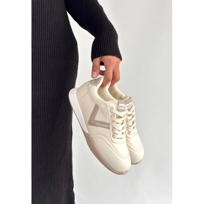 Jowen Bej Cilt Vizon Detaylı Bağcıklı Spor Ayakkabı