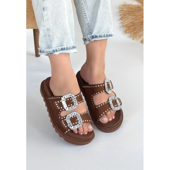 Juana Taba  Nubuk  Taşlı Terlik